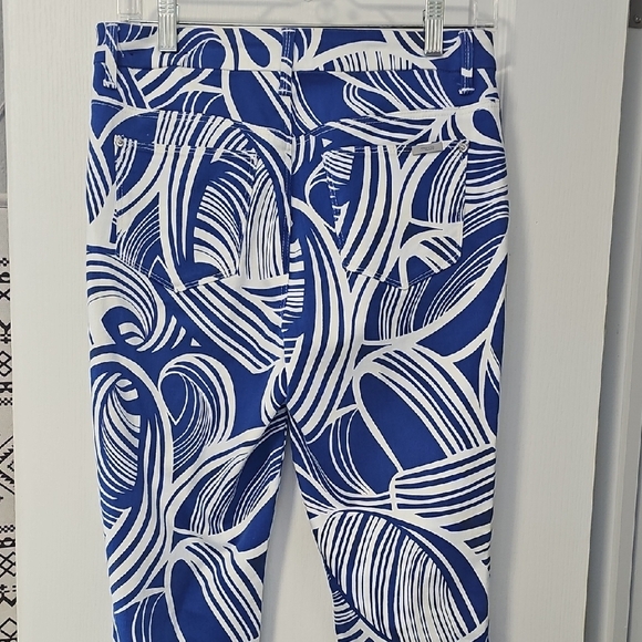 Chico's Vibrant Blue and White Skinny Pants - Picture 3 of 7